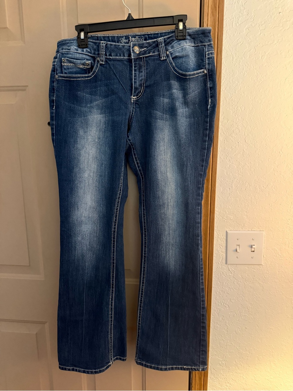 Love Indigo Premium Dark Wash Flare Jeans